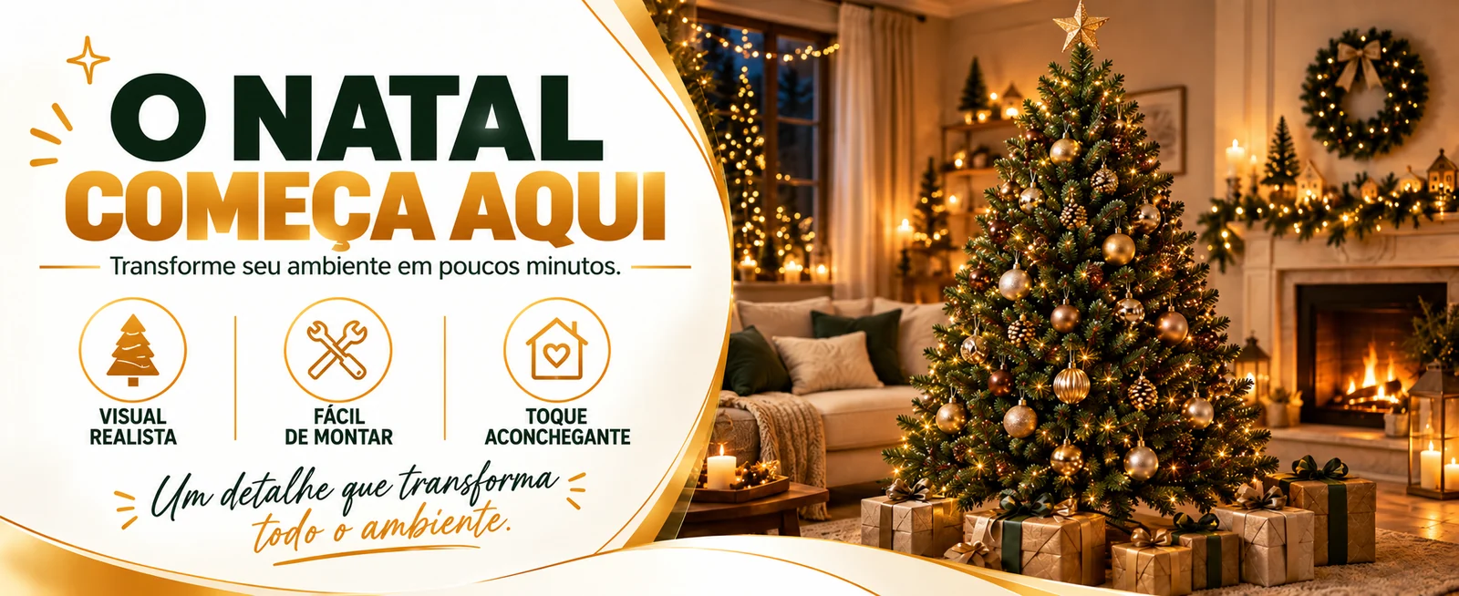 O Natal começa aqui: visual realista, fácil de montar, toque aconchegante