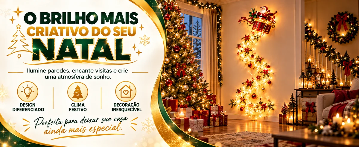 O brilho mais criativo do seu Natal: design diferenciado, clima festivo